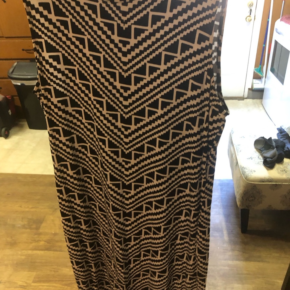 Apt. 9 Black and White Sleeveless Maxi Sundress